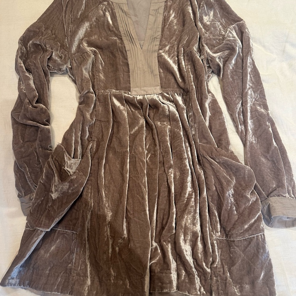 Free People Velvet Long Sleeve Dress/Tunic